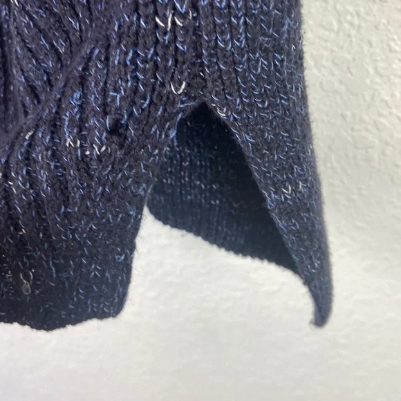 NIC+ZOE Blue Marled Turtleneck Sweater S - Picture 5 of 7